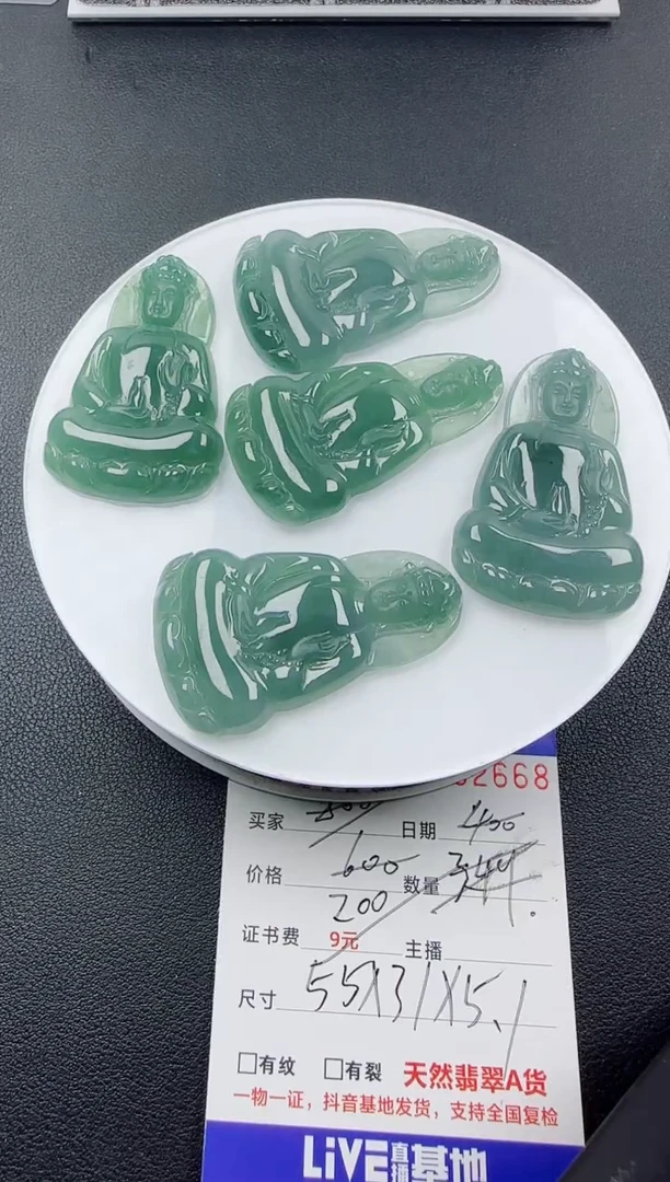 【闪购商品】翡翠颈饰未镶嵌翡翠素衣观音（多样性发其一）