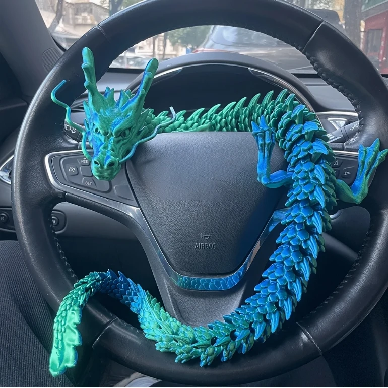 3d打印玩具龙中国龙摆件仿真玩具立体玩具龙关节龙居家车内摆件