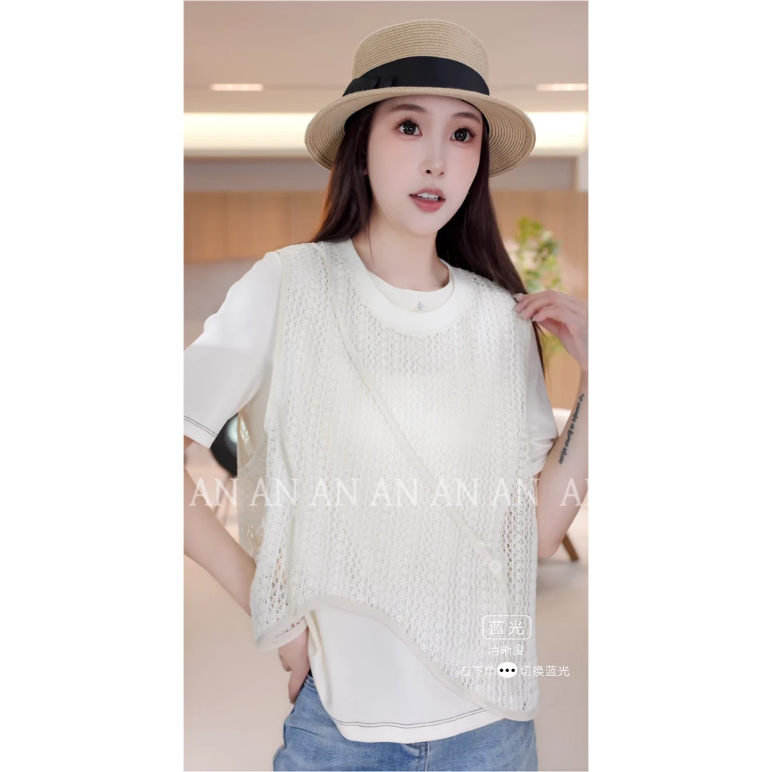 C02309春季新款ins风宽松休闲小个子慵懒纯色T恤