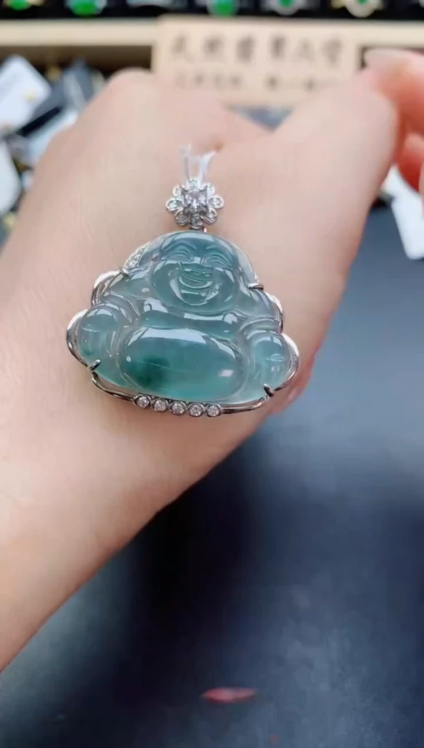 吊坠(不含链)银S925镶嵌翡翠1