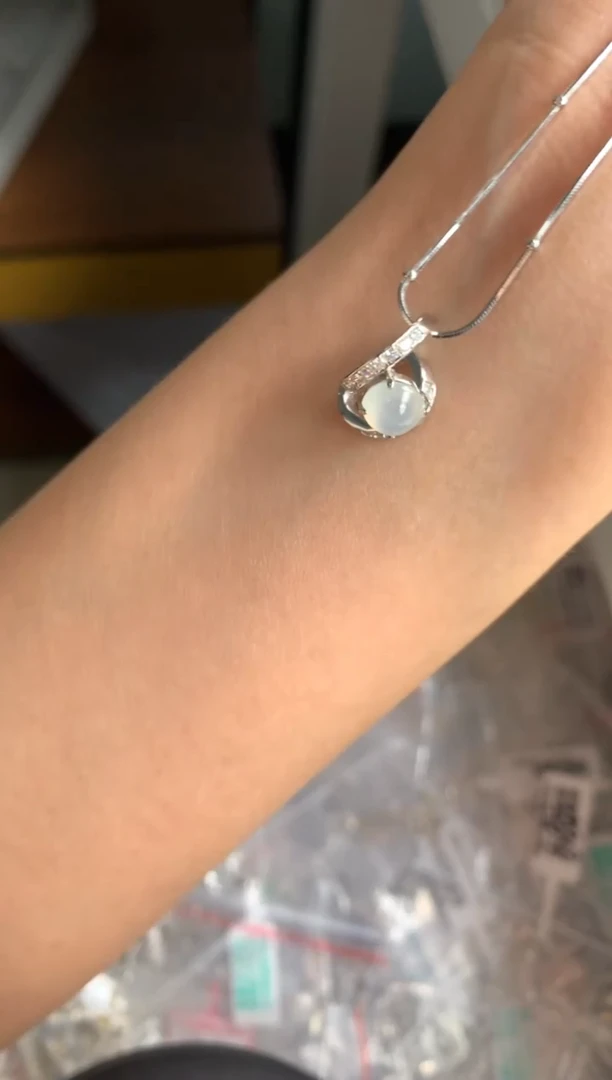 银S925镶嵌戒指翡翠项链