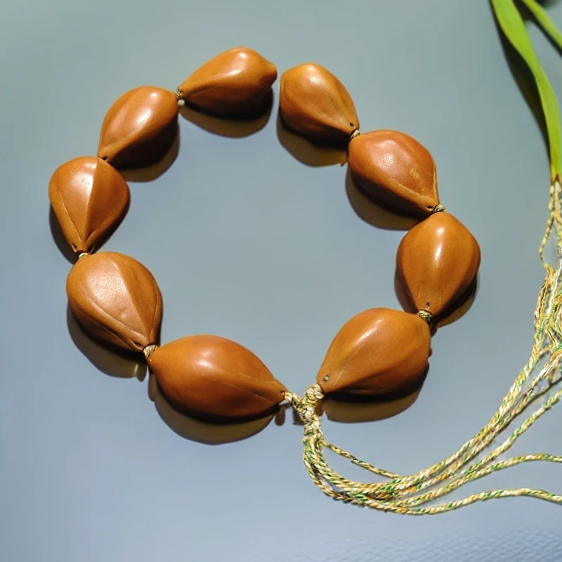 胖妹 橄榄核素核三花手串2.0