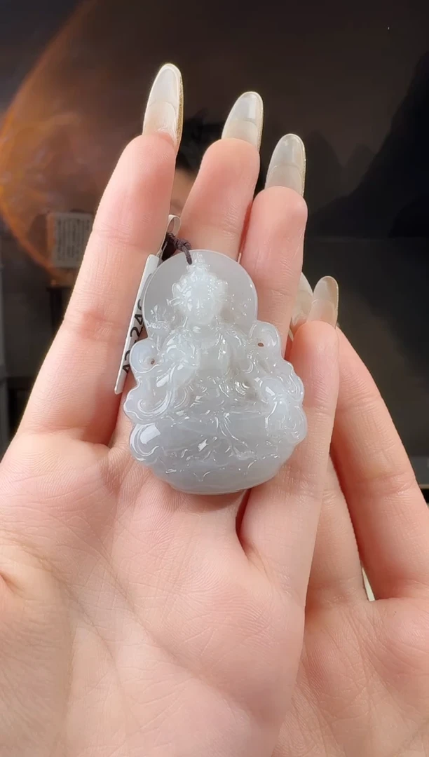 颈饰未镶嵌和田玉观音