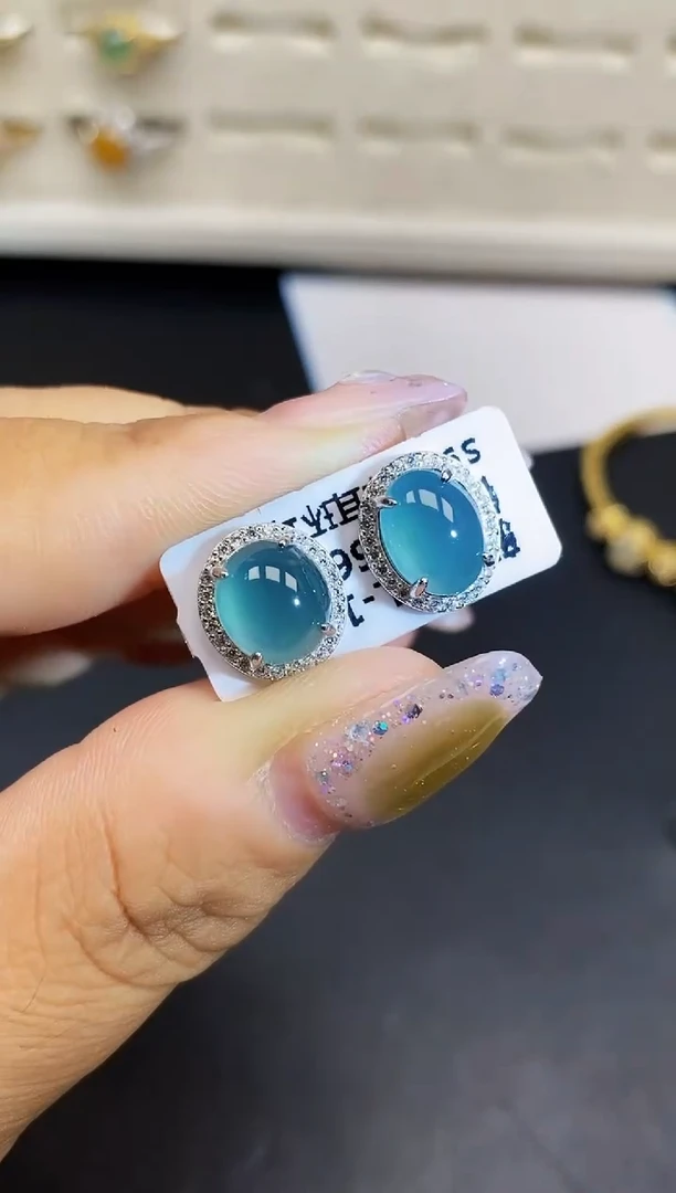银S925镶嵌戒指翡翠9889
