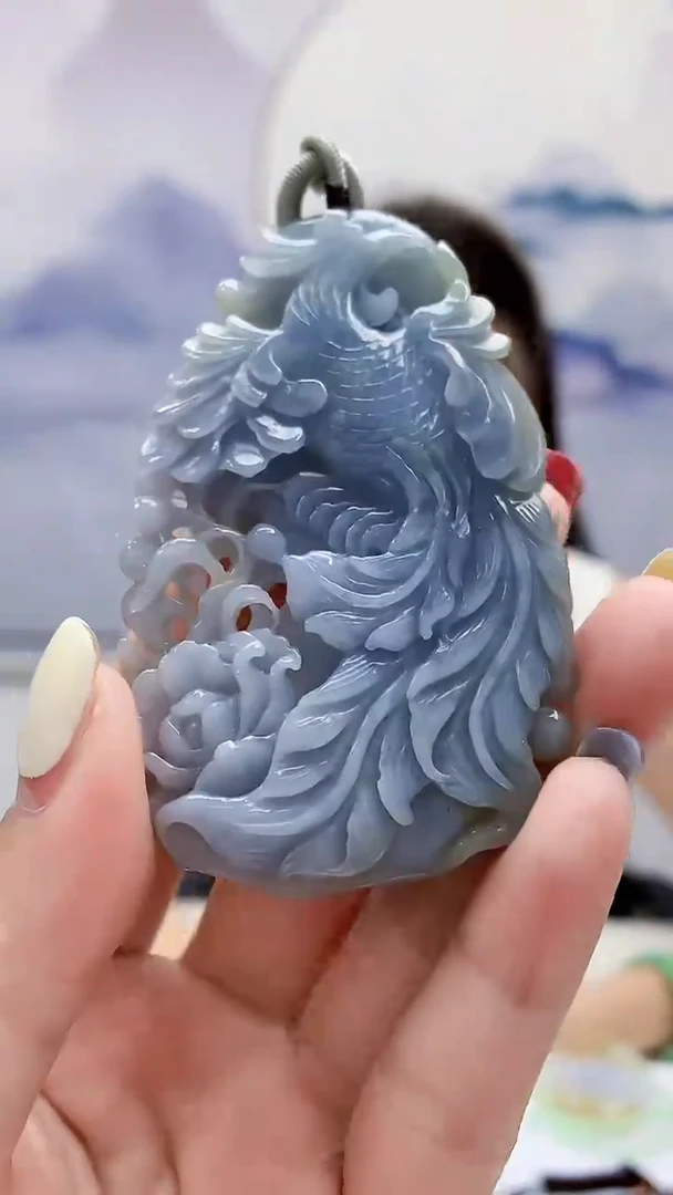 定制翡翠未镶嵌4957lr-毛货挂件59