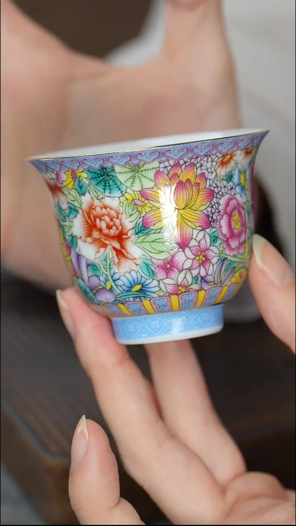【七彩花茶杯】【9西泠纸盒】