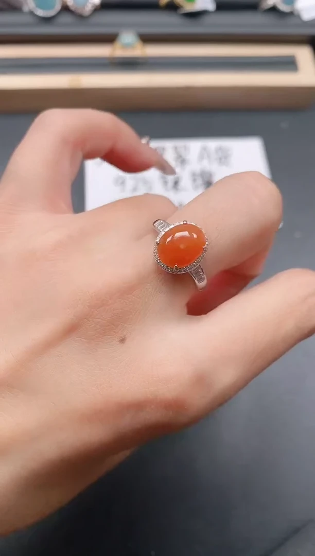 银S925镶嵌戒指翡翠11111