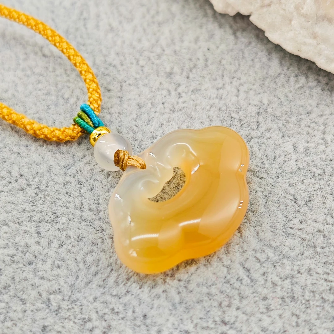 618特惠俏色玛瑙如意锁/HG-MNDZ-1（多样性发货）