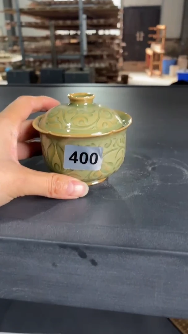 耀州窑仰山?****?盖碗400