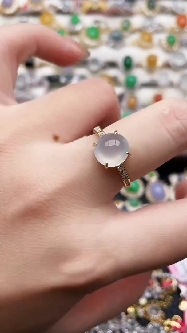 银S925镶嵌戒指翡翠107