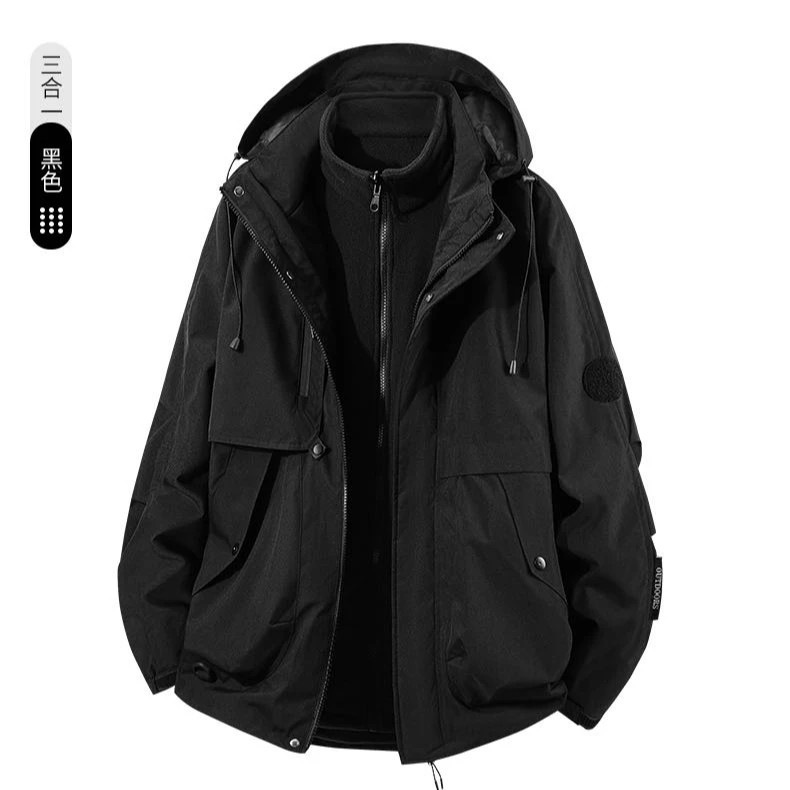 情侣同款摇粒绒三合一户外三防冲锋衣