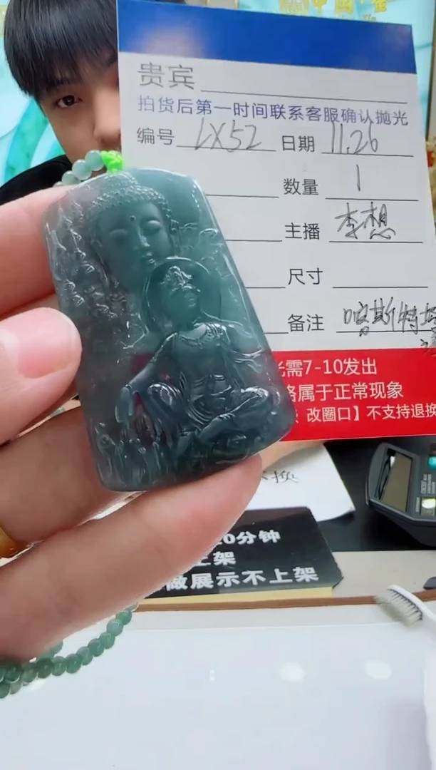 未镶嵌定制翡翠LX52翡翠吊坠赠珠链-多样性发其一