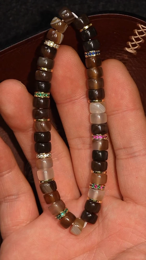 未镶嵌套链玛瑙/玉髓多样性发其一，DIY一100