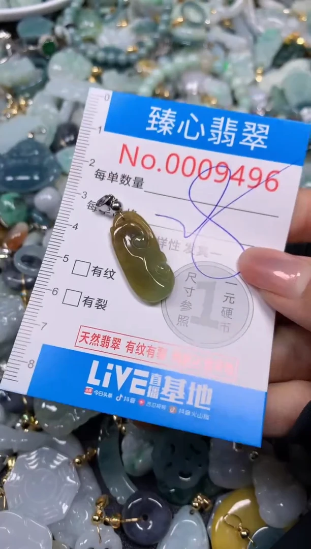 【闪购商品】翡翠颈饰未镶嵌含绳0009496