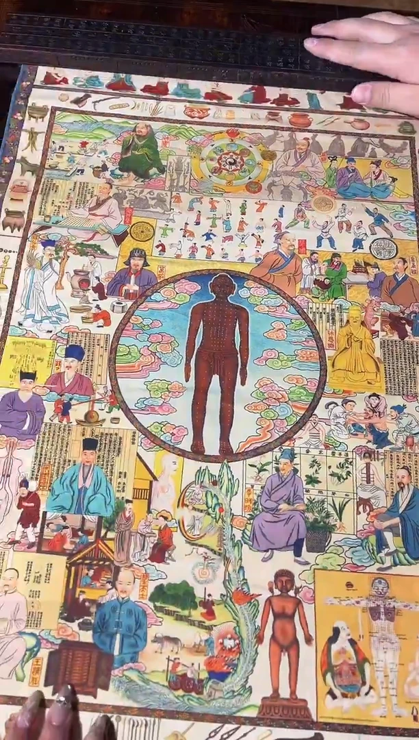 卷轴画菊菊唐卡tk