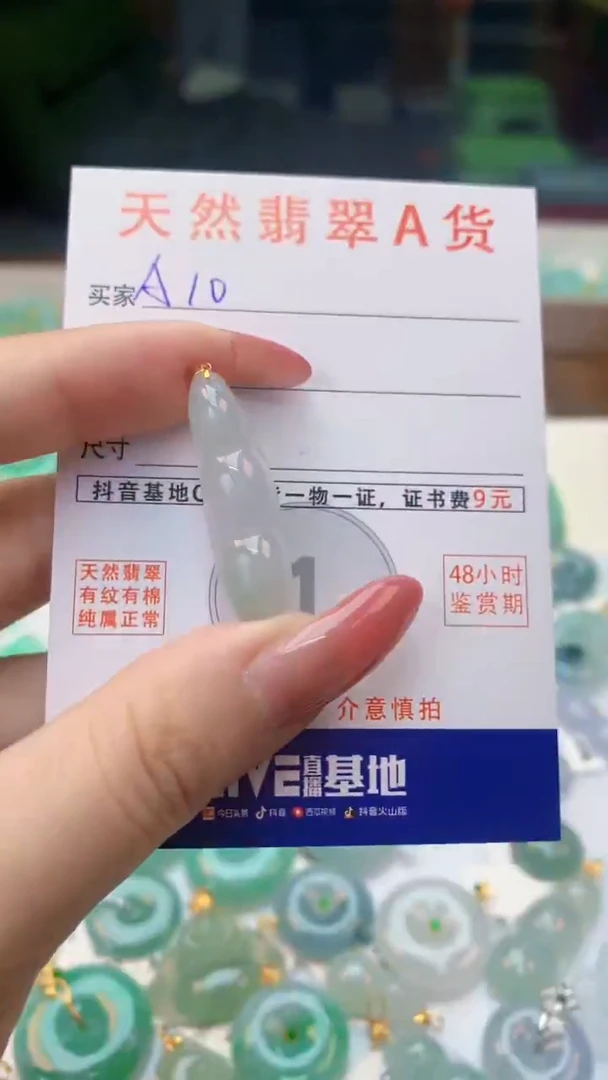 颈饰未镶嵌翡翠天然A货翡翠挂件