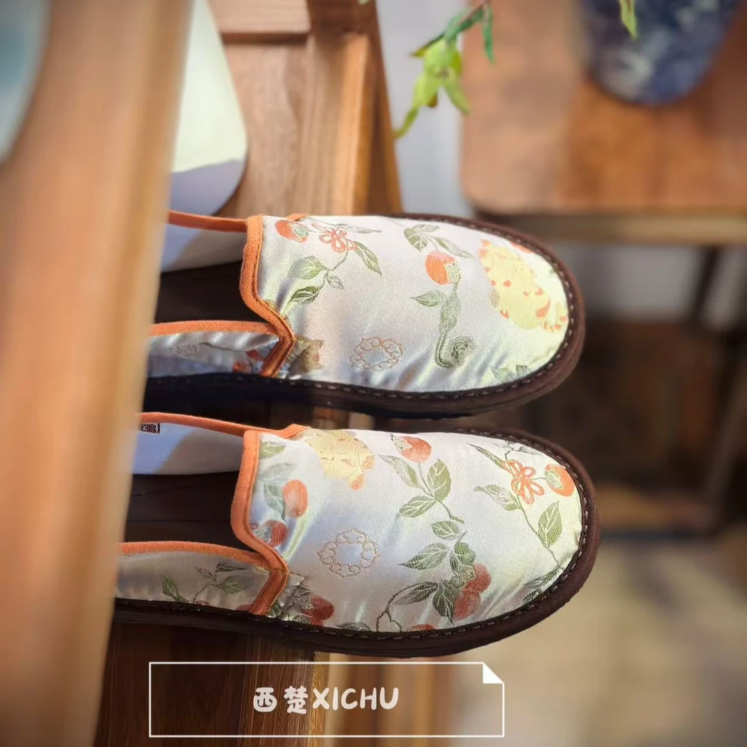 西楚【好柿成双】-【春季新款-西楚XICHU手工千层底布鞋】