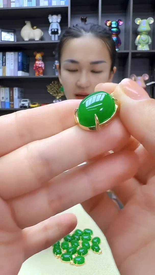 翡翠14K金镶嵌颈饰丹丹diy劲饰