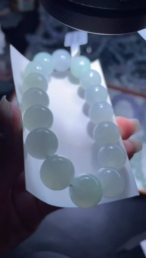 【闪购商品】定制翡翠未镶嵌天然缅甸A货翡翠手串73尺寸12.7左右