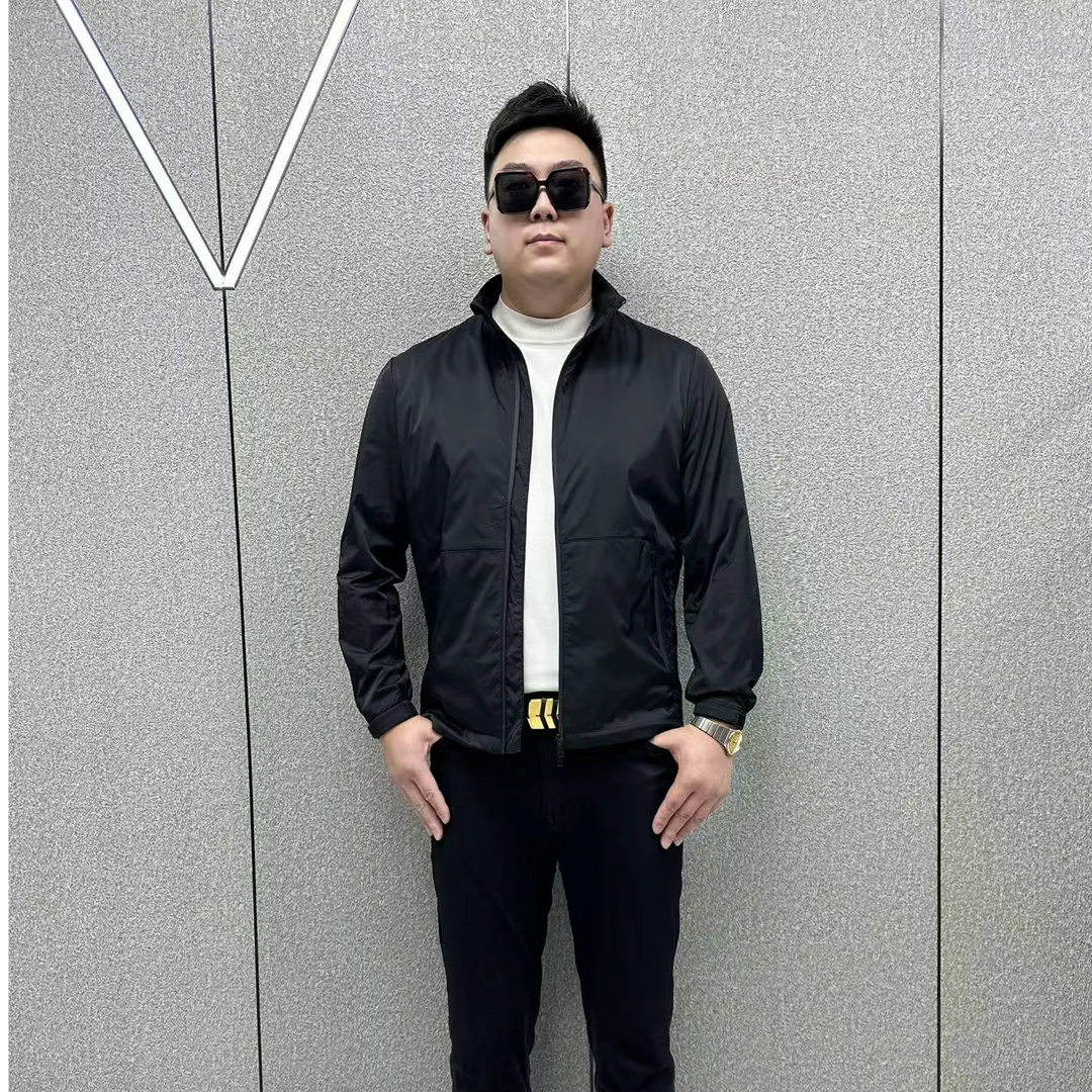 富玺欧货男装2025春季新款时尚潮流百搭男士立领夹克外套2229