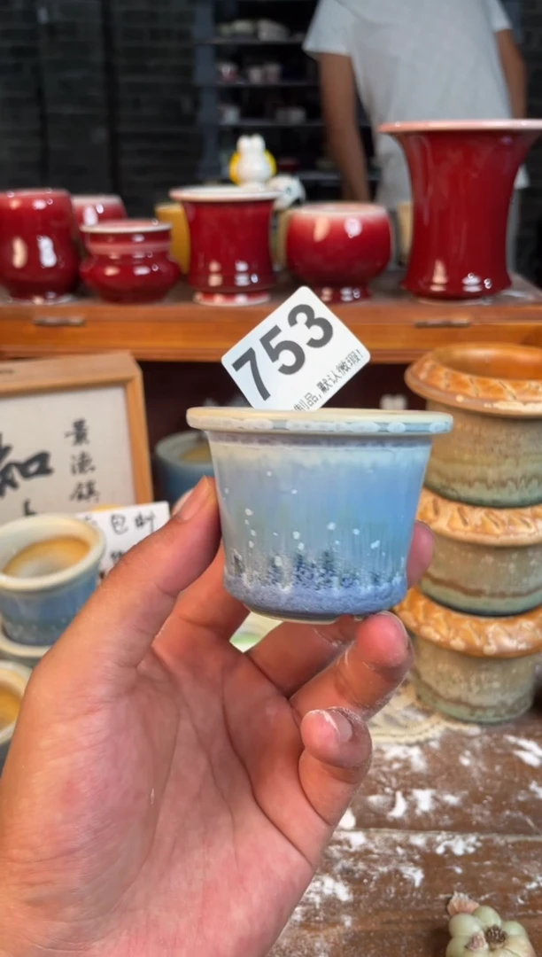 瓷片753知木小芳花盆