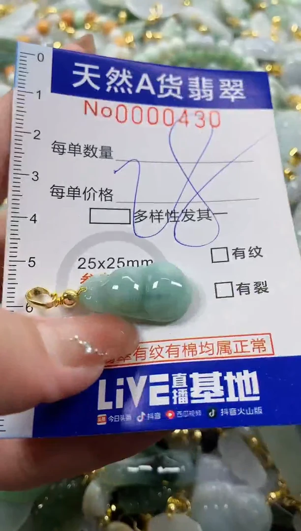 颈饰未镶嵌翡翠天然A货翡翠