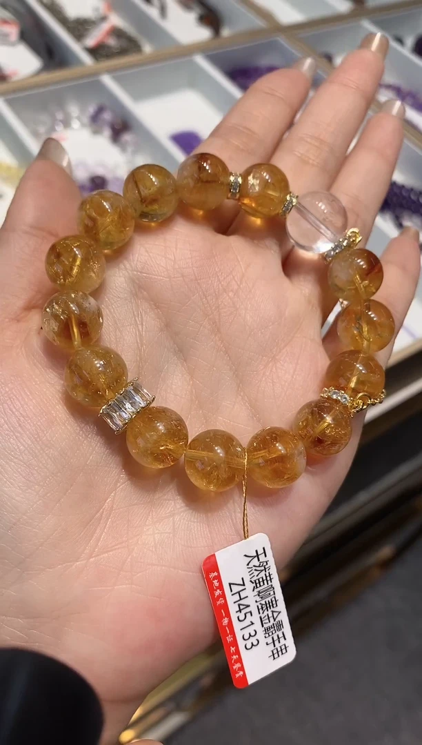 【闪购商品】水晶手串银S925镶嵌手串12+