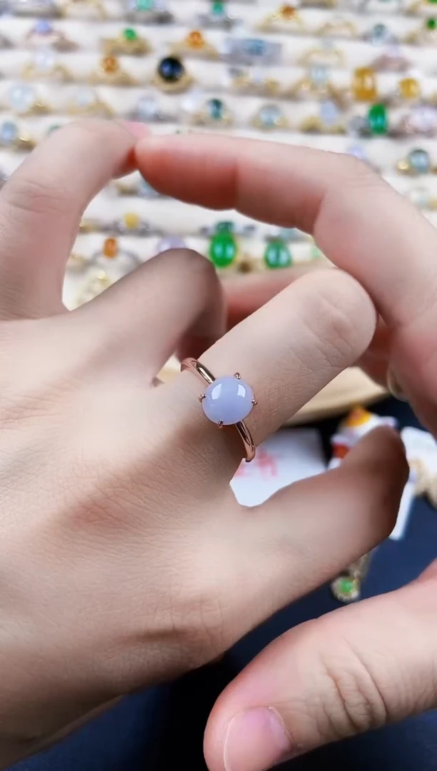 翡翠戒指银S925镶嵌568888