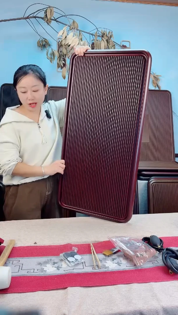 奥**文千川红色款式茶盘90*50*5