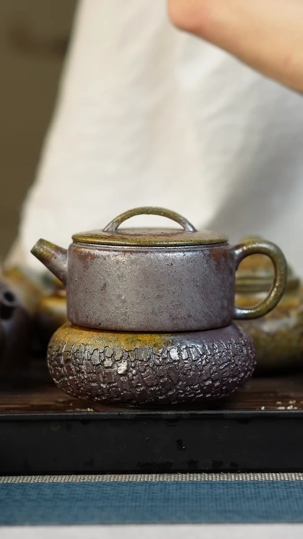 茶壶紫砂瑕疵柴烧紫砂汉瓦200cc