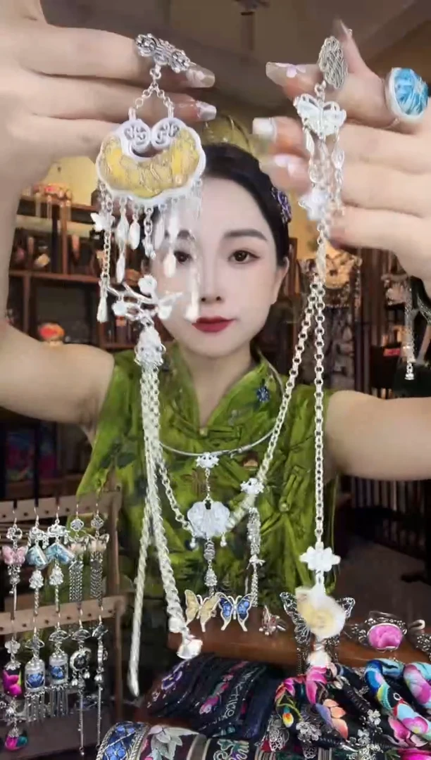 刺绣非遗刺绣纯手工耳环