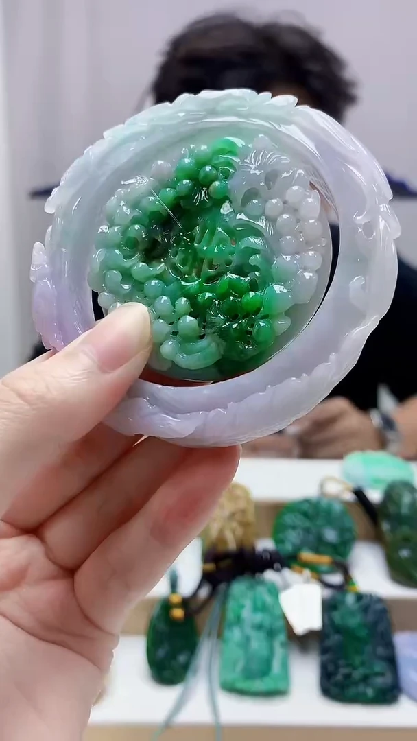未镶嵌定制翡翠4688zm-毛货手镯（58圈）91