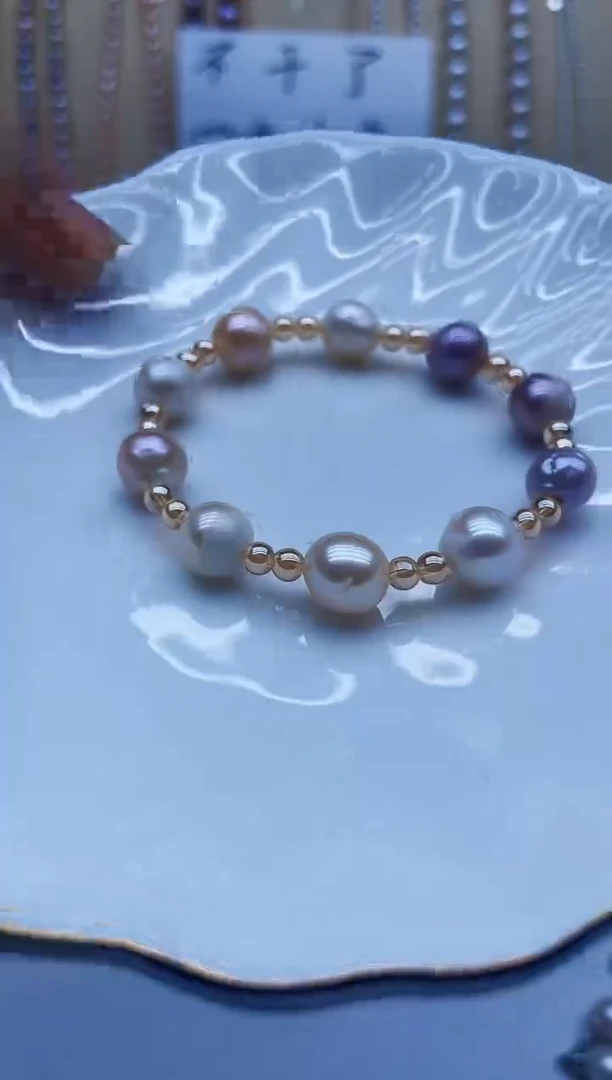 未镶嵌手链淡水珍珠手链多样性发其一
