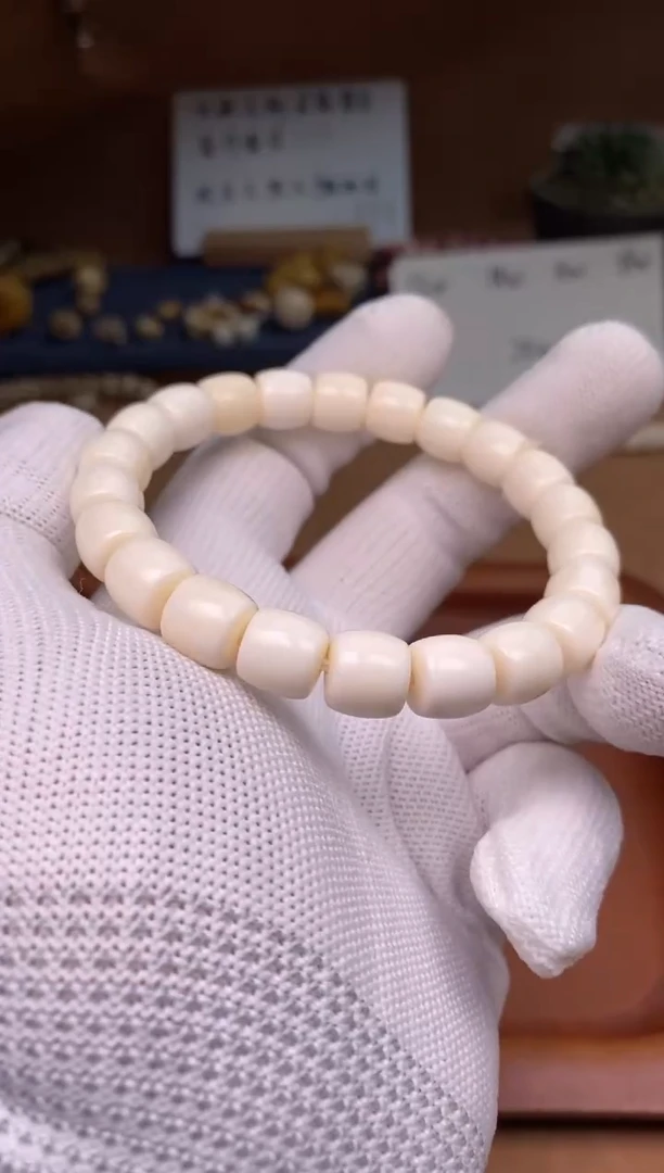 【闪购商品】牛骨其他N007-骨瓷白直切手串