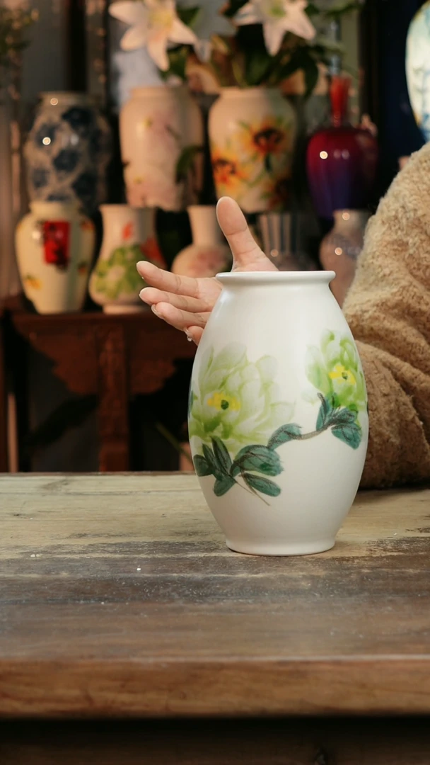 【闪购商品】瓷片景德镇纯手工釉下彩精品花瓶