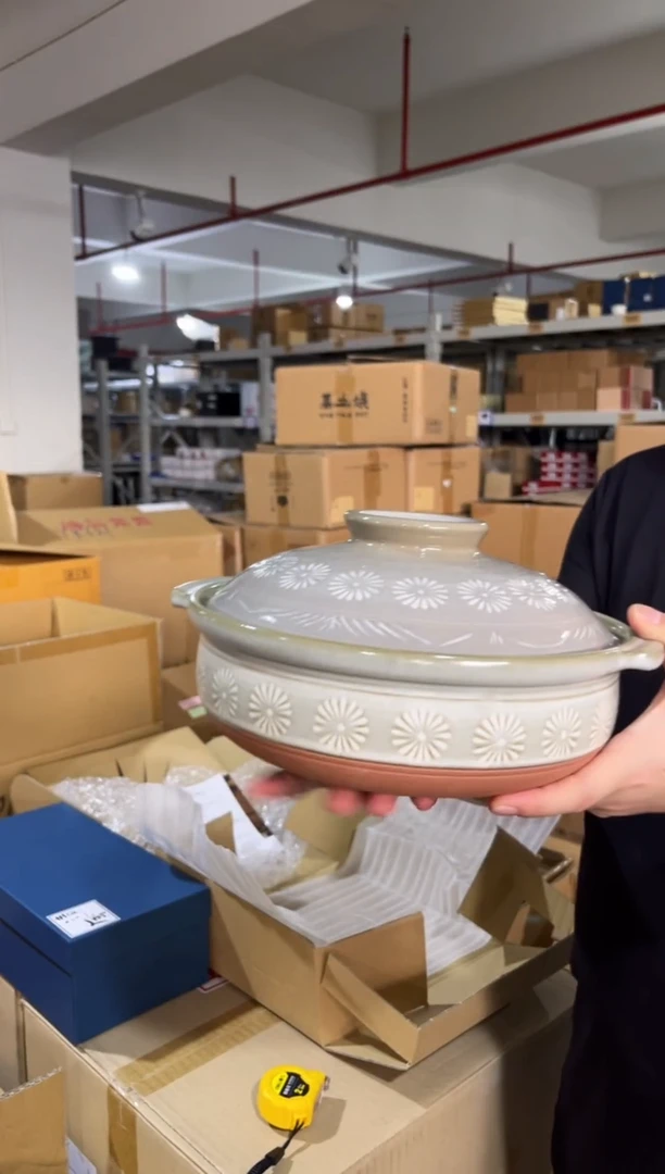 瓷片福利花三岛宽锅8号