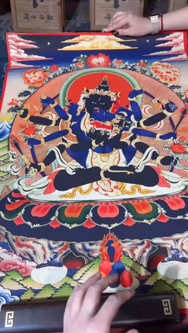 卷轴画龙妹的唐卡tk16