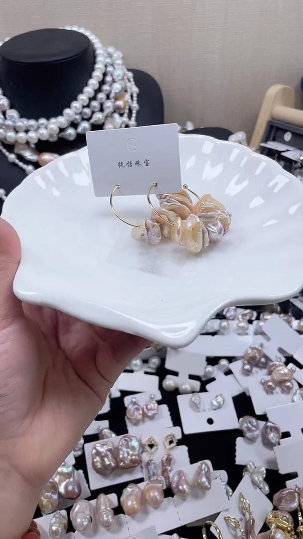 未镶嵌耳饰淡水珍珠【纯恬饰品】
