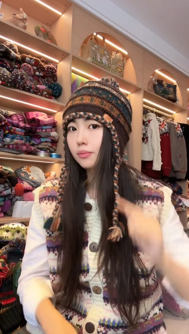 美拉德小辫帽子