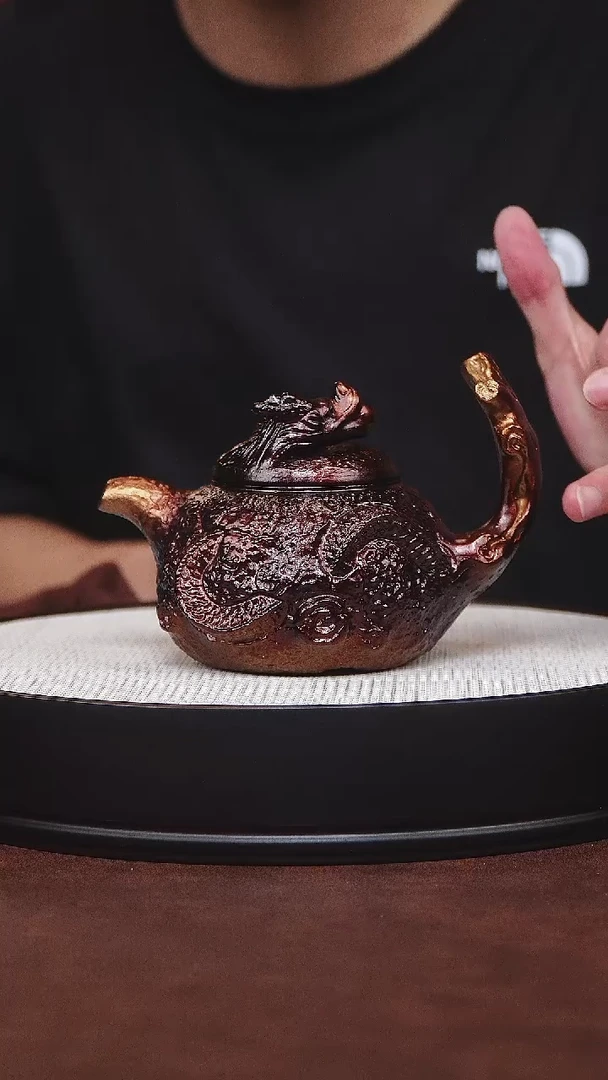 茶杯紫砂宜兴紫砂 贝壳烧  隐龙供春  徐如蕾