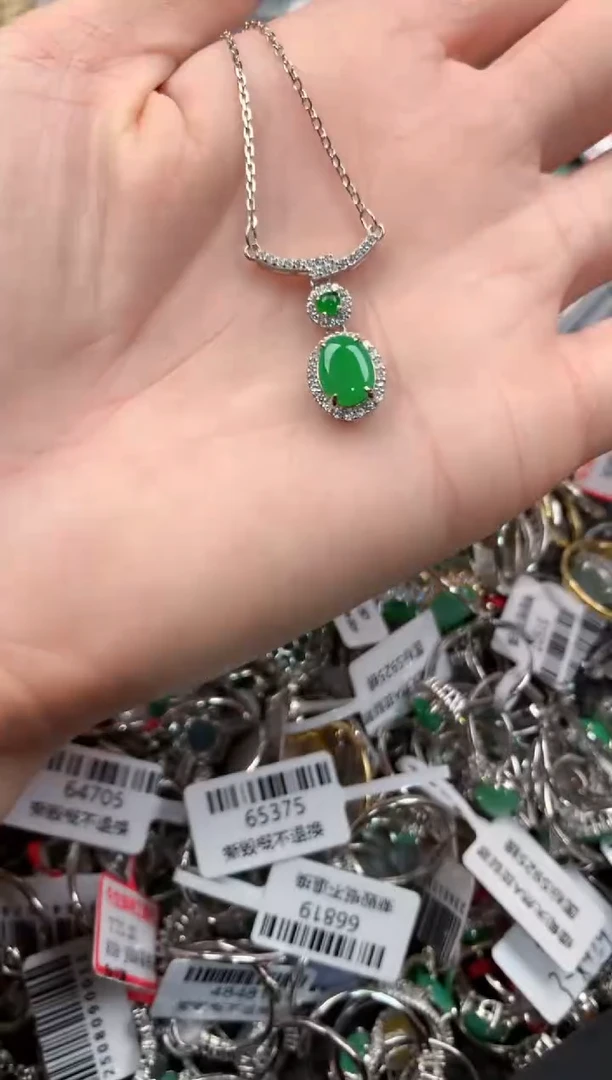 银S925镶嵌戒指翡翠2            4