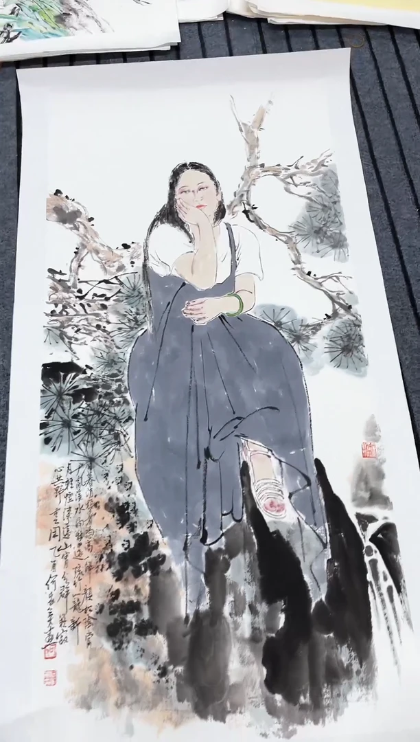 精品国画人物作品
