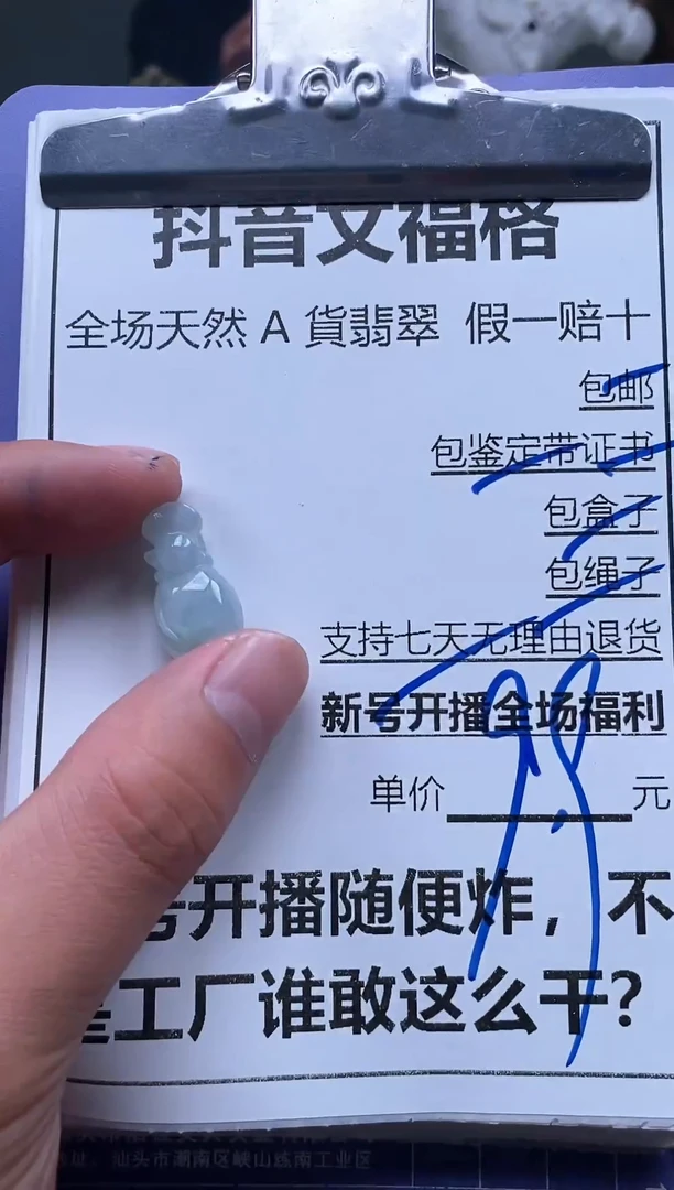 翡翠未镶嵌颈饰天然A货翡翠招财玉一物一拍