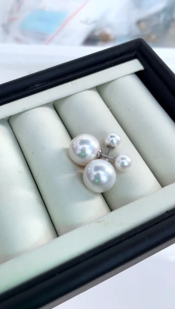【闪购商品】淡水珍珠耳饰银S925镶嵌耳钉