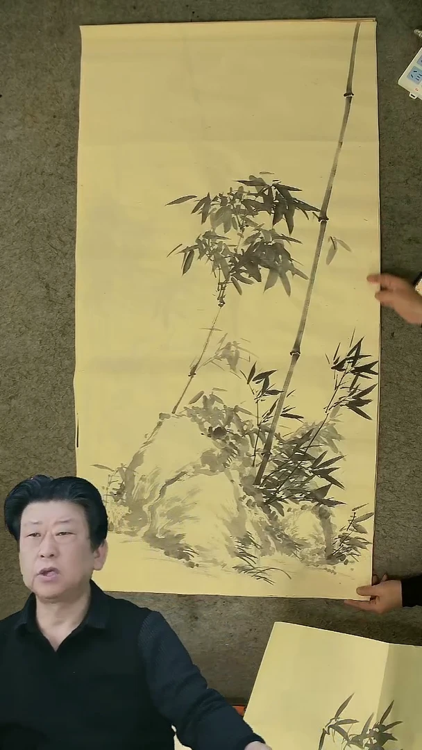 国画四尺整张  墨竹  69*138cm