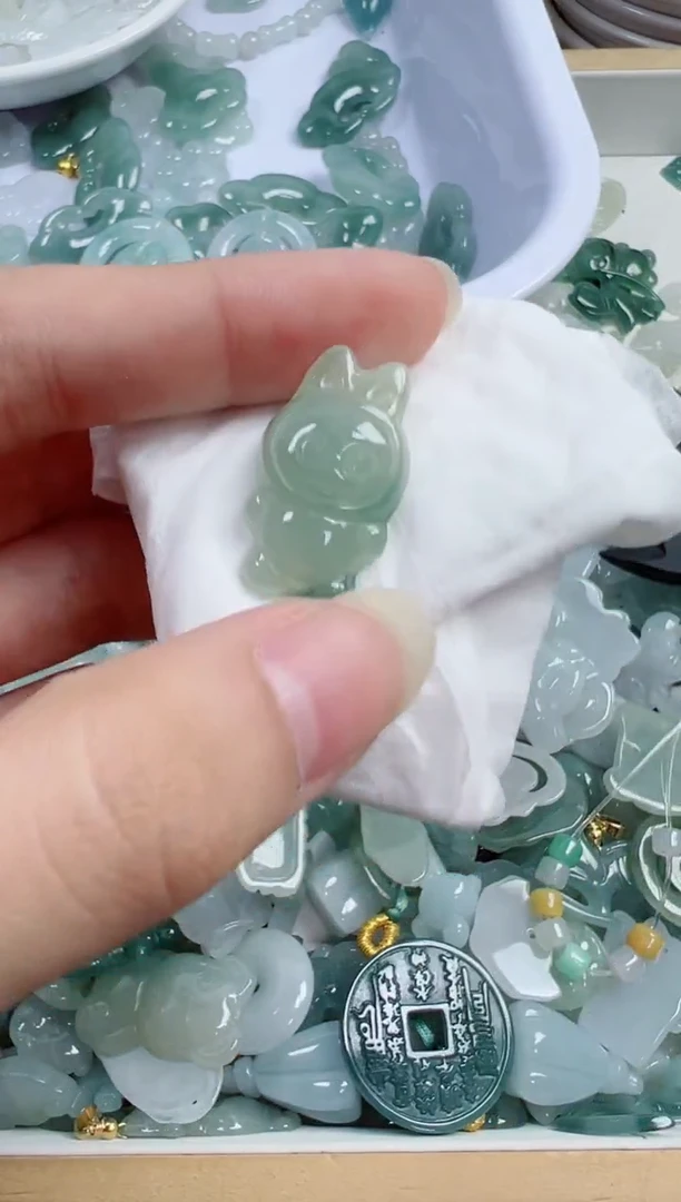 散珠翡翠384号链接，A货翡翠