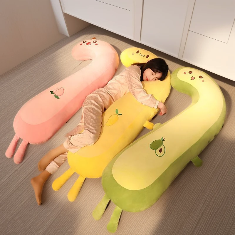 可爱水果抱枕公仔长条玩偶布娃娃毛绒玩具女生床上睡觉专用男生款