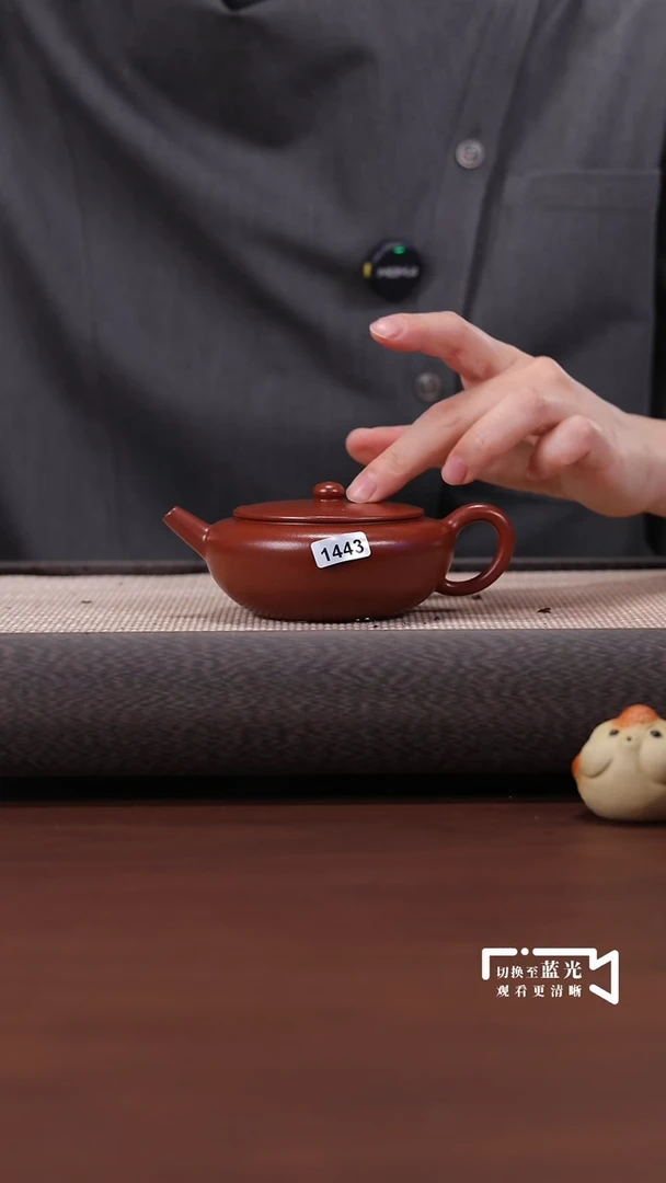 【闪购商品】紫砂茶壶1443 DX 大红袍 扁晨 170cc