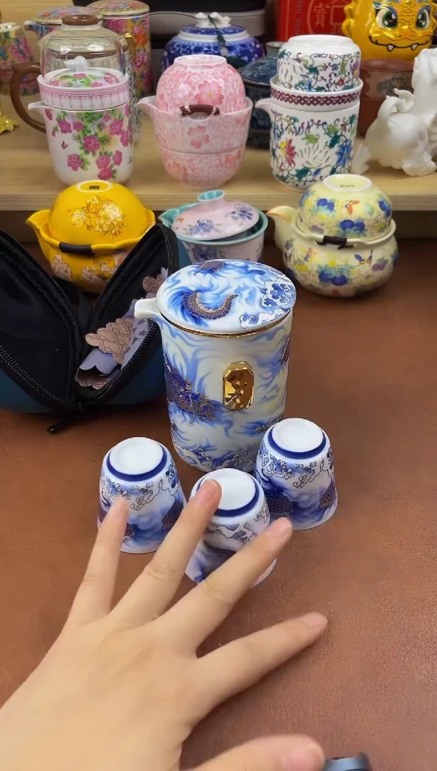 陶陶瓷茶具摆件旅行套组