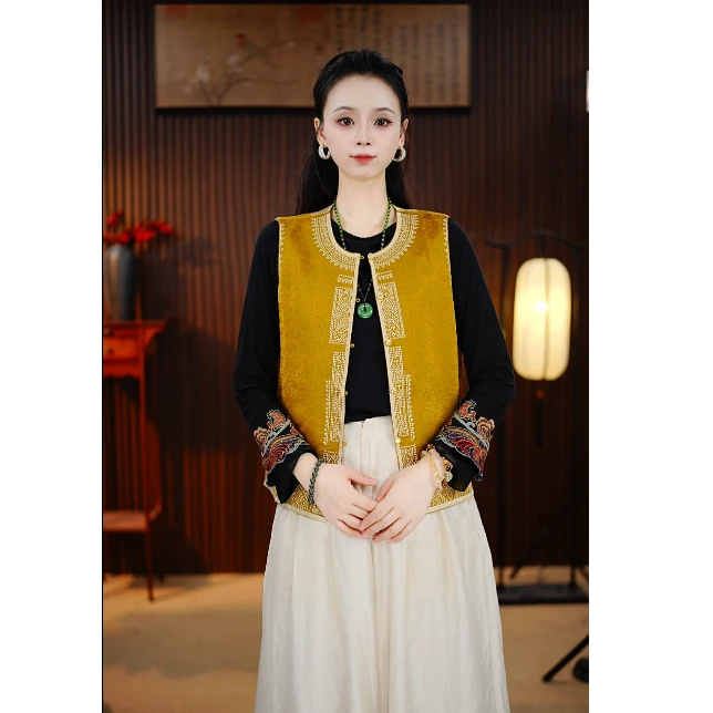【云栀】小鱼高定新中式国风妈妈装中式马甲马夹